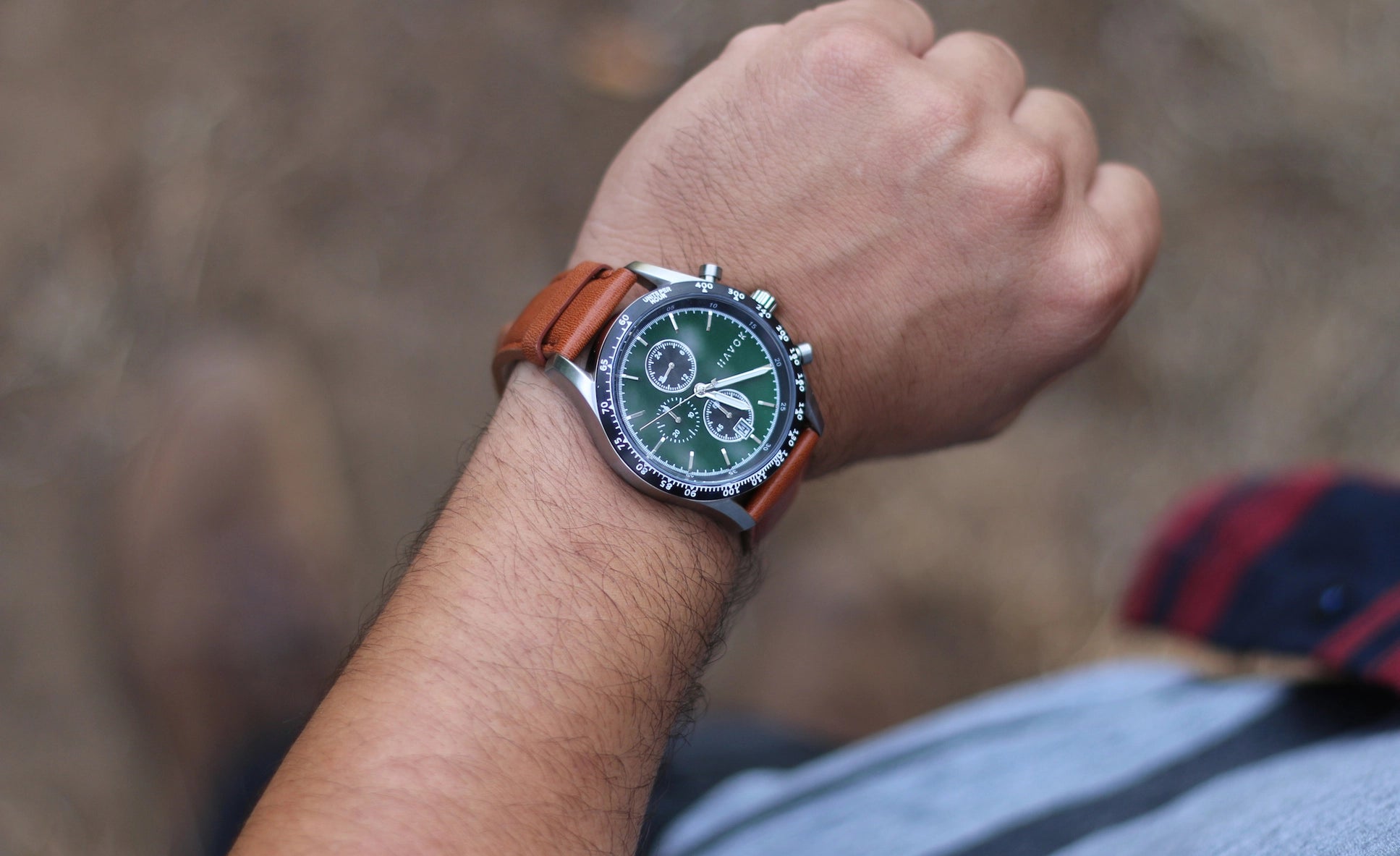 British Green Racer Chronograph Timepiece, 42mm