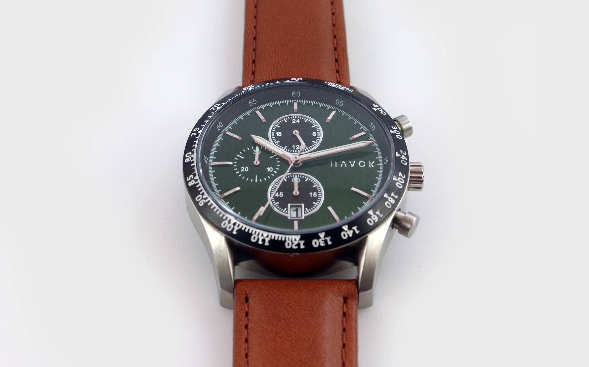 British Green Racer Chronograph Timepiece, 42mm