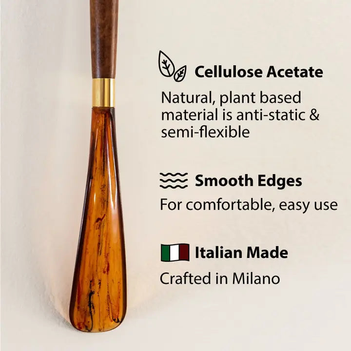 21" Italian Wooden Shoe Horn w/ Horse Handle