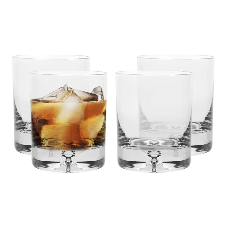 Crystal Old Fashioned Lowball Glasses, Set Of Four