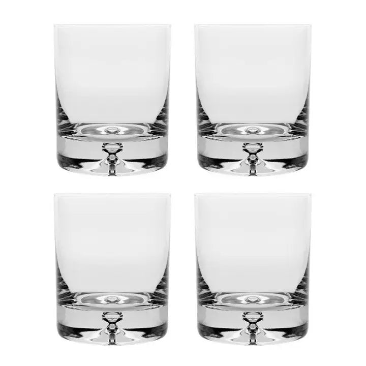 Crystal Old Fashioned Lowball Glasses, Set Of Four